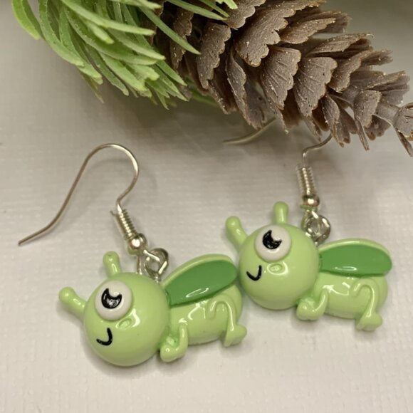 Grasshopper Earrings, Locust Earrings, Insect Earrings, Gift Idea, Silly Earring - Picture 7 of 7